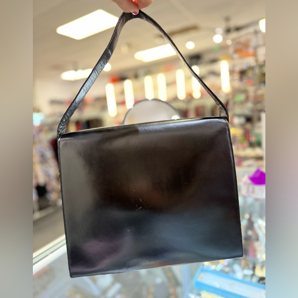 Pre Owned Prada Vintage Black Leather Shoulder Bag - Picture 2 of 4